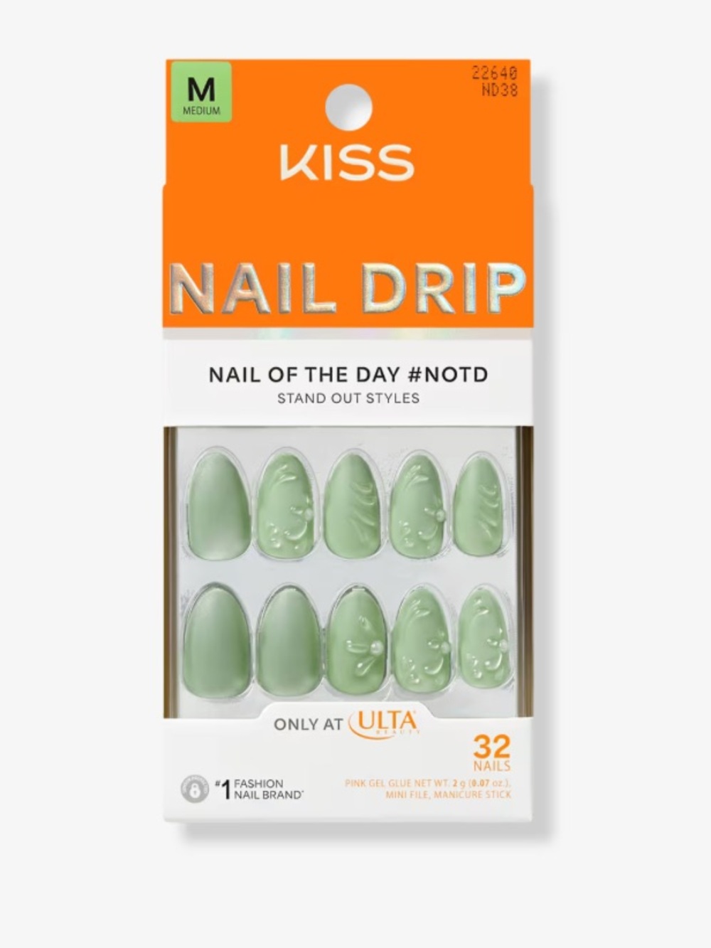 DRIP Press On Nails
Kiss Nail Drip Press-On Nails in Sage Green - 32 Pack